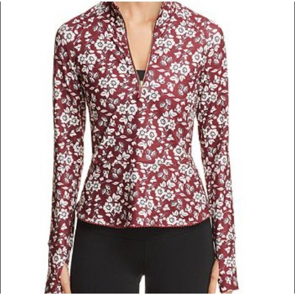 Kate‎ Spade New York Whimsy Floral 1/2 Zip Shirt Top